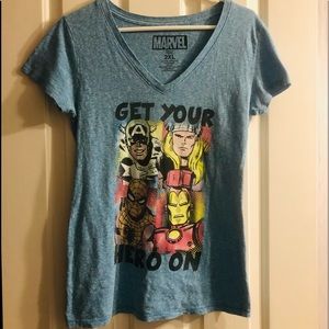 MARVEL "GET YOUR HERO ON" T SHIRT